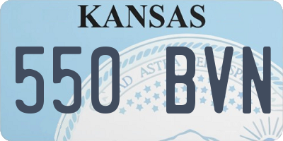 KS license plate 550BVN