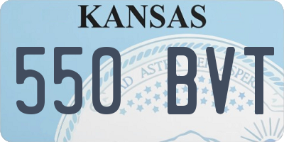 KS license plate 550BVT