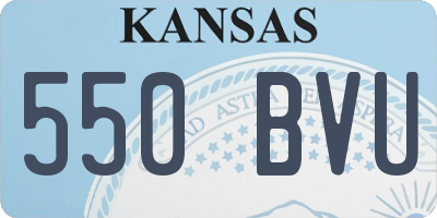 KS license plate 550BVU