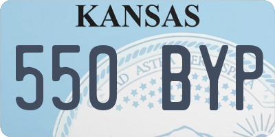 KS license plate 550BYP