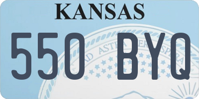 KS license plate 550BYQ
