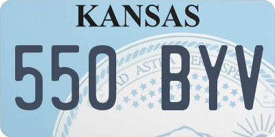 KS license plate 550BYV