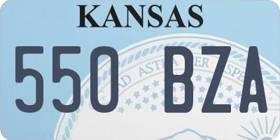 KS license plate 550BZA