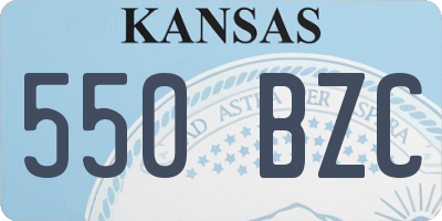 KS license plate 550BZC