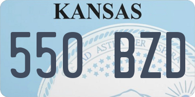 KS license plate 550BZD