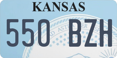 KS license plate 550BZH