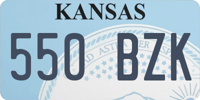 KS license plate 550BZK