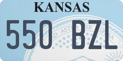 KS license plate 550BZL