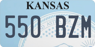 KS license plate 550BZM