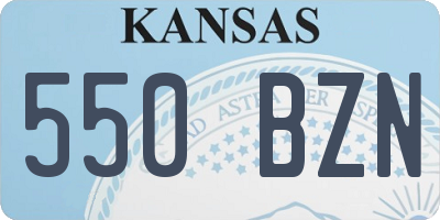 KS license plate 550BZN