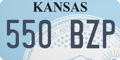 KS license plate 550BZP