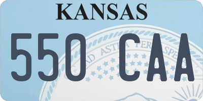 KS license plate 550CAA