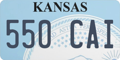 KS license plate 550CAI