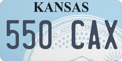 KS license plate 550CAX
