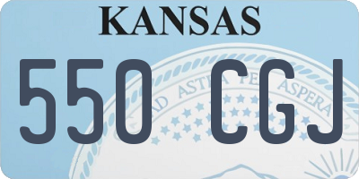 KS license plate 550CGJ