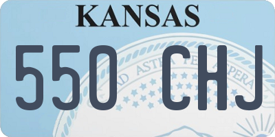 KS license plate 550CHJ