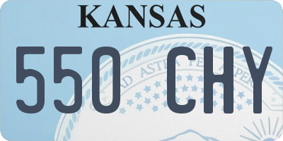 KS license plate 550CHY