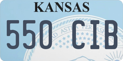 KS license plate 550CIB