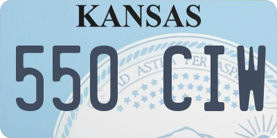 KS license plate 550CIW