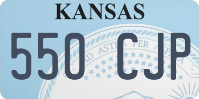 KS license plate 550CJP