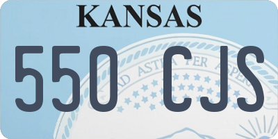KS license plate 550CJS
