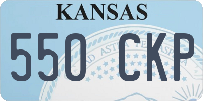 KS license plate 550CKP