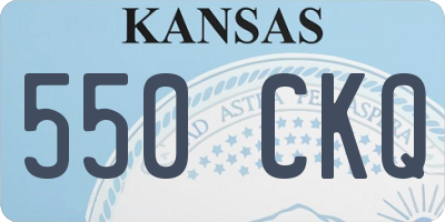 KS license plate 550CKQ