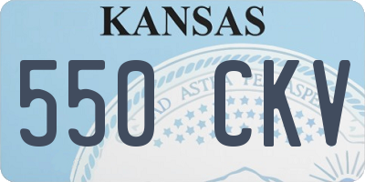 KS license plate 550CKV