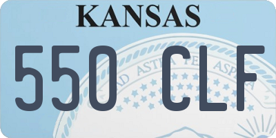 KS license plate 550CLF