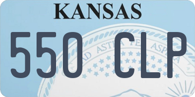 KS license plate 550CLP