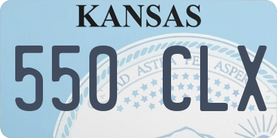 KS license plate 550CLX