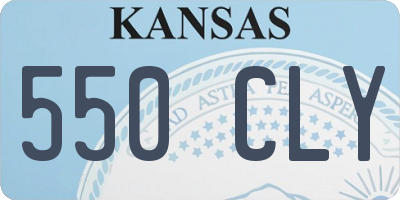 KS license plate 550CLY