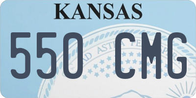 KS license plate 550CMG
