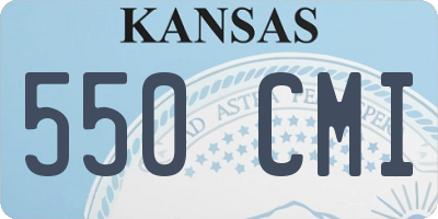 KS license plate 550CMI