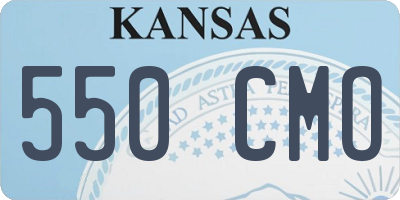 KS license plate 550CMO
