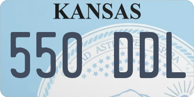KS license plate 550DDL
