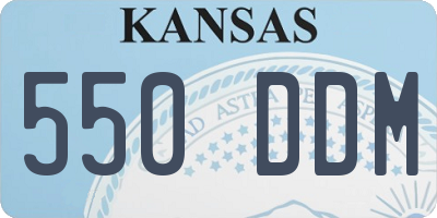 KS license plate 550DDM