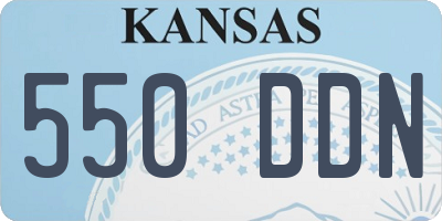 KS license plate 550DDN