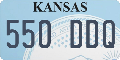 KS license plate 550DDQ