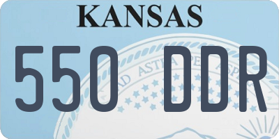 KS license plate 550DDR