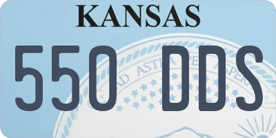 KS license plate 550DDS