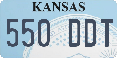 KS license plate 550DDT