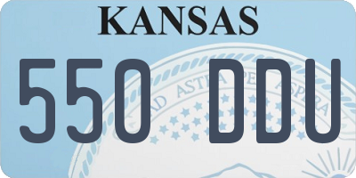 KS license plate 550DDU