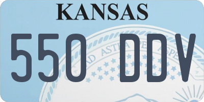 KS license plate 550DDV