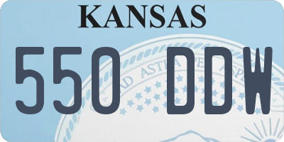 KS license plate 550DDW