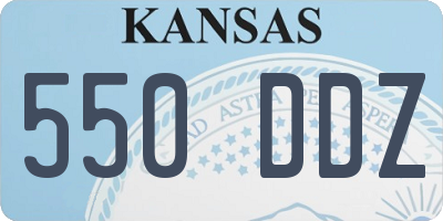 KS license plate 550DDZ