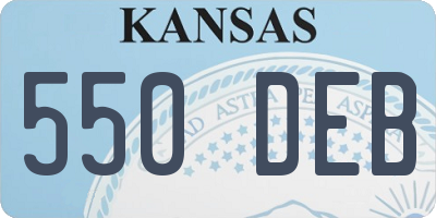 KS license plate 550DEB