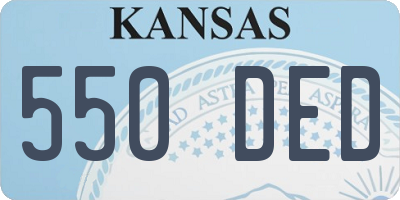 KS license plate 550DED