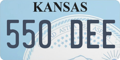 KS license plate 550DEE