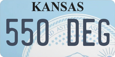 KS license plate 550DEG